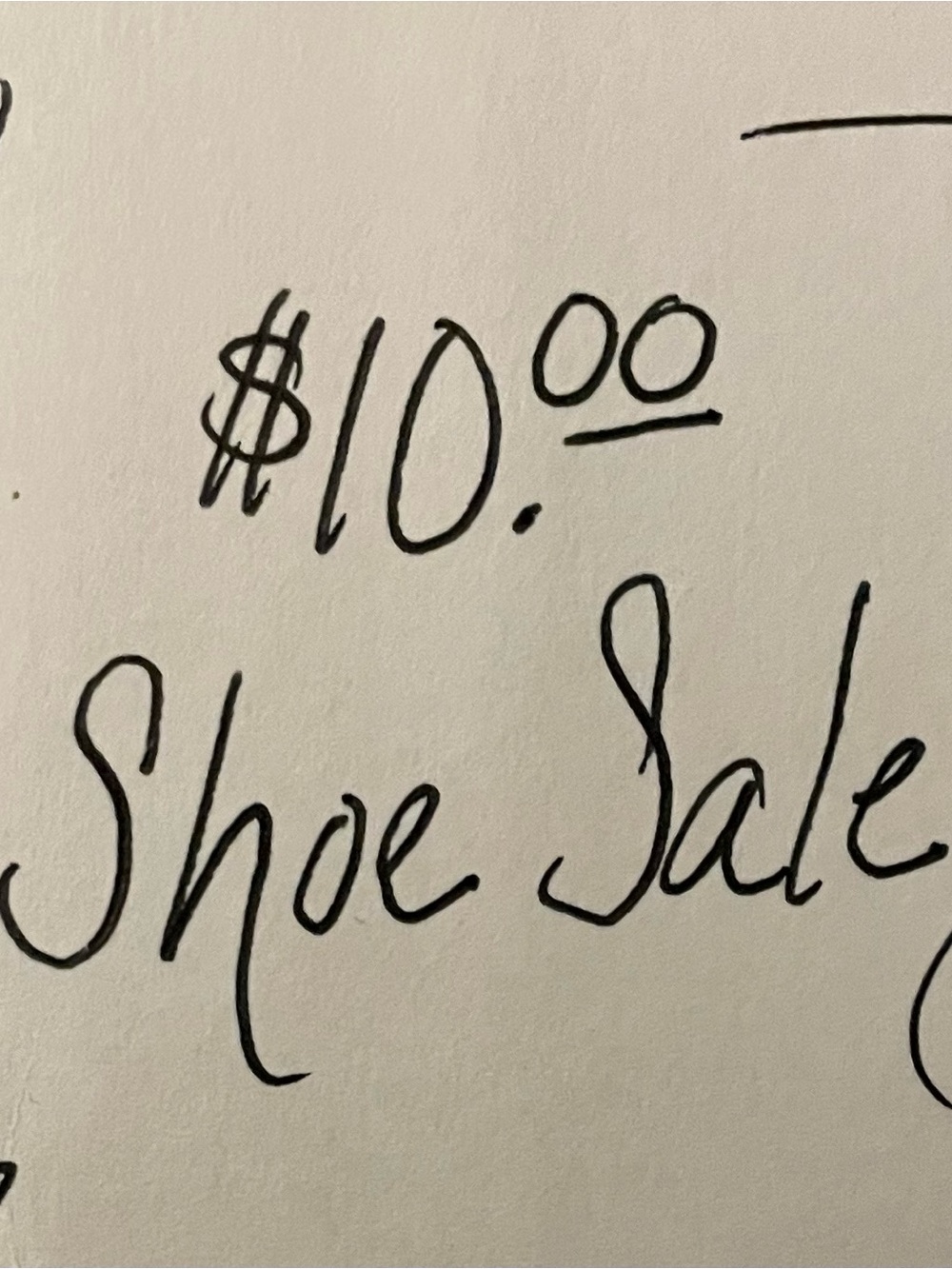 $10.00 SHOE SALE